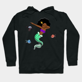 Afro Girl, Mermaid, Funny Dab Dance, Dancing Fishes Hoodie